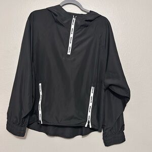 Ivy Park Black Windbreaker with White Accents